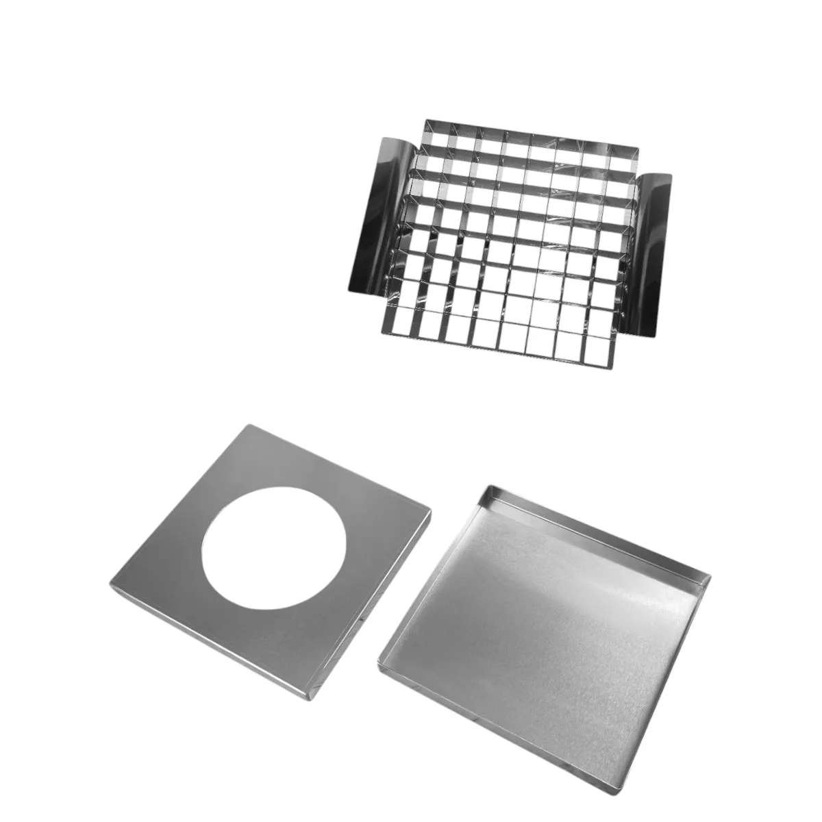 kit-2-cortador-2x2-brownie-inox-quadrado-forma-assadeira-aluminio-fundo-removivel-aluminio
